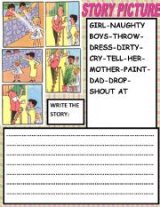 English Worksheet: STORY PICTURES