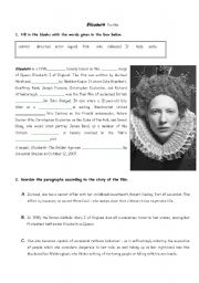 English Worksheet: Elizabeth