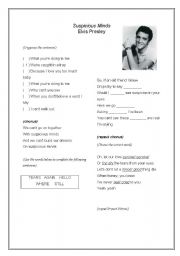 English Worksheet: Elvis: Suspicious Minds