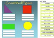 English worksheet: geometrical figures