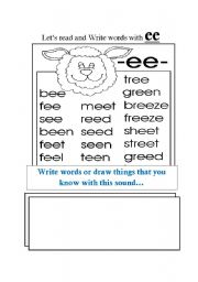 ee vowel combination practice