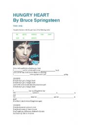 English Worksheet: Hungry Heart by Bruce Springsteen