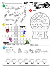 English Worksheet: 5 Minute Fillers_02 Colours (Fully Editable + Key)