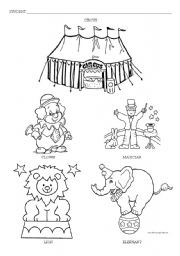 English Worksheet: Circus