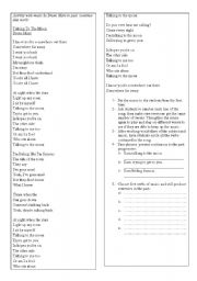 English Worksheet: Activity music Talking to the Moon - Bruno Mars