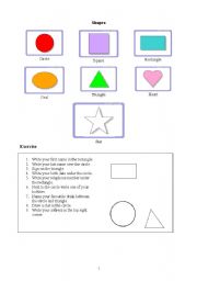 English worksheet: SHAPES