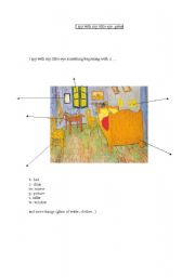 English Worksheet: I spy - room