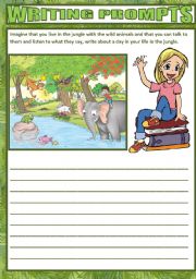 English Worksheet: WRITING PROMPTS