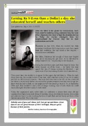 English Worksheet: SLUM GIRL COURAGEOUS