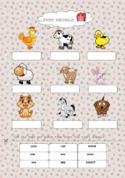 English Worksheet: Farm Animals