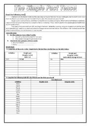 English Worksheet: Simple Past for beginners