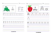 English Worksheet: letters F ,A , I, E