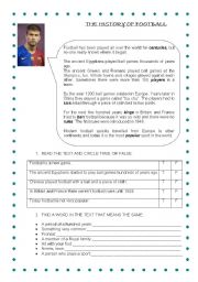 English Worksheet: The History of Football