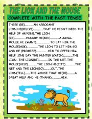 English Worksheet: THE LION AND THE MOUSE