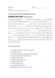 English Worksheet: PAST SIMPLE REVIEW