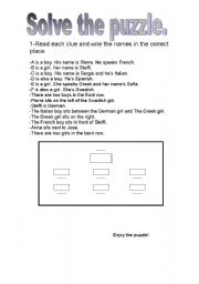 English worksheet: Solve the puzzle