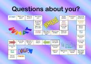 English Worksheet: QUETIONS ABOUT YOU