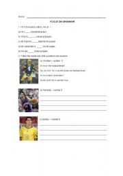 English worksheet: Be and Sports