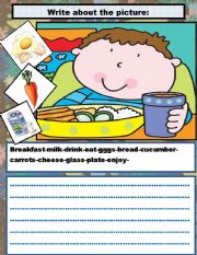 English Worksheet: WRITE ABOUT THE PICTURE