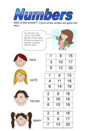 English worksheet: Play bingo