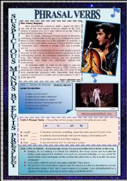 English Worksheet: FOCUS ON PHRASAL VERBS & ROLE PLAY THROUGH SONG. READING, GRAMMAR, LISTENING & SPEAKING ACTIVITIES + KEY INCLUDED.