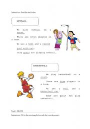 English worksheet: Games