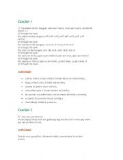 English Worksheet: english songs