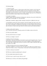 English worksheet: Gambling reading lesson plan