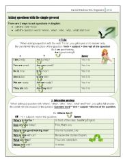 English Worksheet: Simple present Part 3 - Questions 3/3