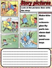 English Worksheet: STORY PICTURES