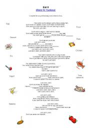 English Worksheet: Eat It