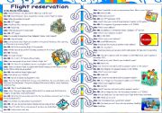 English Worksheet: Flight reservation ***  Role-play *** Part 1-2