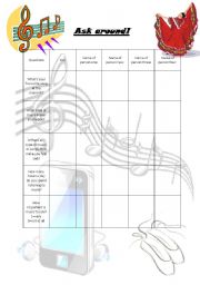 English worksheet: Musical Mingle