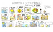 English Worksheet: Gaturros daily routine