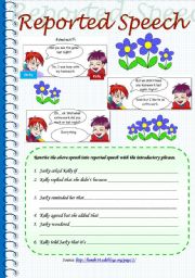 English Worksheet: Reported Speech in context (based on comic strip)