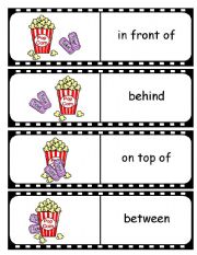 Where are the Movie Tickets Preposition Dominoes and Memory Cards Part 2 of 4 