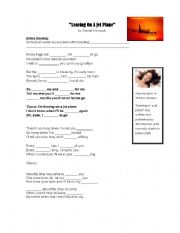 English worksheet: song Leaving on a jet plane