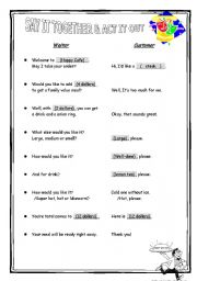 English worksheet: Act it out - ordering food