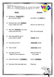 English Worksheet: Act it out - ordering food