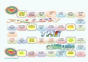 English Worksheet: COMMANDS BOARDGAME