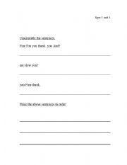 English Worksheet: Greetings