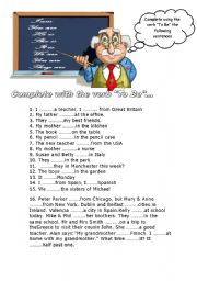 English Worksheet: Complete using 