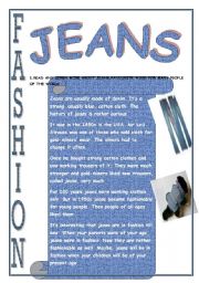 English Worksheet: Fashion.Jeans.