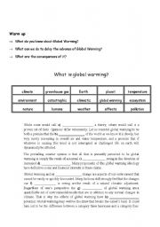 English Worksheet: Global Warming