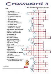 Crossword 3 (with full key)