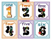 numbers one to twelve flashcards