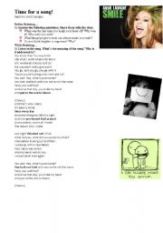 English Worksheet: SMILE by Avril Lavigne