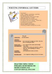 English Worksheet: INFORMAL LETTERS