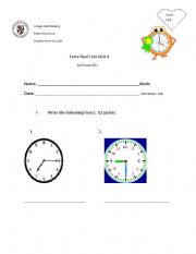 English worksheet: TIME 2