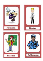 English Worksheet: Go fish game/Jobs and professions/Part1